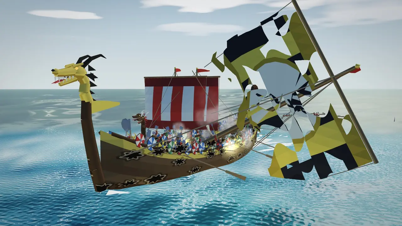 Seafront, Viking raid: Longships at the pier. Save it.
