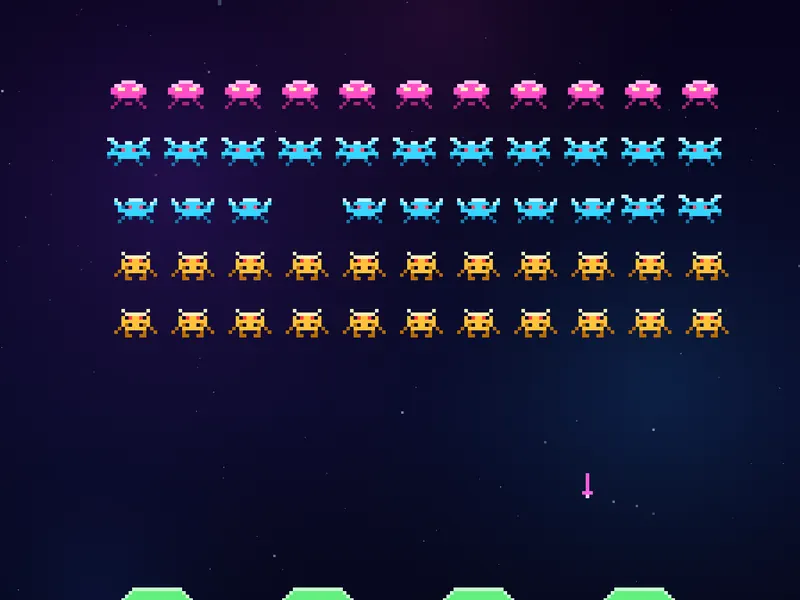 A screen from 365 Invaders